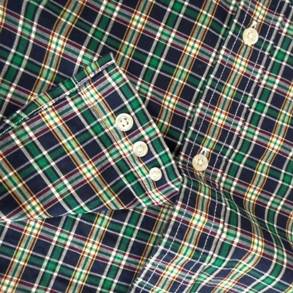 Ralph Lauren Boys XL (18-20) Pre-Owned‎ Plaid Natural Stretch Button Down Shirt